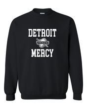 Load image into Gallery viewer, Detroit Mercy Stacked One Color Crewneck Sweatshirt - Black