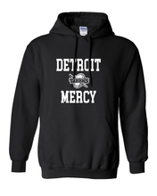 Load image into Gallery viewer, Detroit Mercy Stacked One Color Hooded Sweatshirt - Black