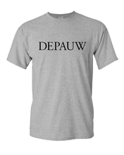 Load image into Gallery viewer, DePauw Black Text T-Shirt - Sport Grey