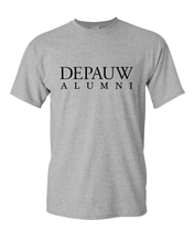 Load image into Gallery viewer, DePauw Alumni Black Text T-Shirt - Sport Grey