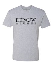 Load image into Gallery viewer, DePauw Alumni Black Text Exclusive Soft Shirt - Heather Gray