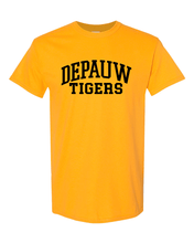Load image into Gallery viewer, DePauw Tigers Black Ink T-Shirt - Gold
