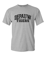 Load image into Gallery viewer, DePauw Tigers Black Ink T-Shirt - Sport Grey