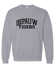 Load image into Gallery viewer, DePauw Tigers Black Ink Crewneck Sweatshirt - Sport Grey