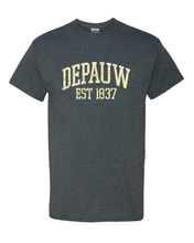 Load image into Gallery viewer, DePauwEstablished 1837 Vintage T-Shirt - Dark Heather