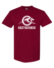 Load image into Gallery viewer, University of Indianapolis Greyhounds White Text T-Shirt - Cardinal Red