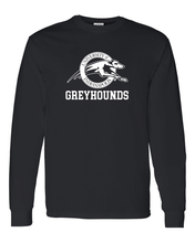 Load image into Gallery viewer, University of Indianapolis Greyhounds White Text Long Sleeve - Black