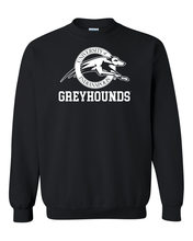 Load image into Gallery viewer, Univ of Indianapolis Greyhounds White Text Crewneck Sweatshirt - Black