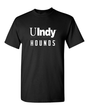 Load image into Gallery viewer, University of Indianapolis UIndy Hounds White Text T-Shirt - Black