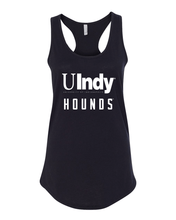 Load image into Gallery viewer, University of Indianapolis UIndy Hounds White Text Tank Top - Black