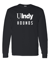 Load image into Gallery viewer, University of Indianapolis UIndy Hounds White Text Long Sleeve - Black