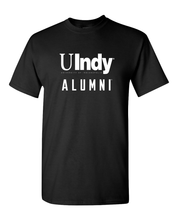 Load image into Gallery viewer, University of Indianapolis UIndy Alumni White Text T-Shirt - Black