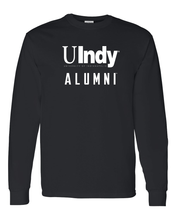 Load image into Gallery viewer, University of Indianapolis UIndy Alumni White Text Long Sleeve - Black