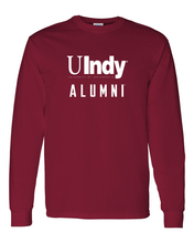 Load image into Gallery viewer, University of Indianapolis UIndy Alumni White Text Long Sleeve - Cardinal Red