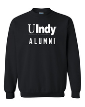 Load image into Gallery viewer, Univ of Indianapolis UIndy Alumni White Text Crewneck Sweatshirt - Black