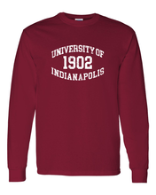 Load image into Gallery viewer, University of Indianapolis 1902 Vintage Long Sleeve - Cardinal Red