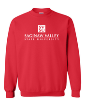 Load image into Gallery viewer, SVSU Stacked One Color Crewneck Sweatshirt - Red