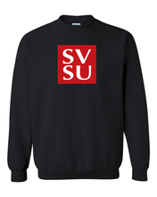Load image into Gallery viewer, SVSU Block Two Color Crewneck Sweatshirt - Black