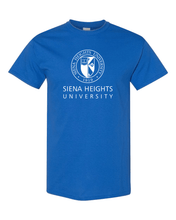Load image into Gallery viewer, Siena Heights Stacked White Logo T-Shirt - Royal