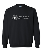 Load image into Gallery viewer, Siena Heights White Logo Crewneck Sweatshirt - Black