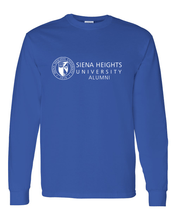 Load image into Gallery viewer, Siena Heights Alumni White Logo Long Sleeve T-Shirt - Royal