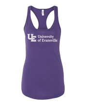 Load image into Gallery viewer, Evansville White Text Tank Top - Purple Rush