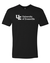 Load image into Gallery viewer, Evansville White Text Exclusive Soft Shirt - Black