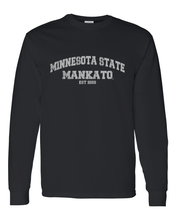 Load image into Gallery viewer, Minnesota State Mankato Est 1868 Long Sleeve T-Shirt - Black