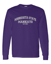 Load image into Gallery viewer, Minnesota State Mankato Est 1868 Long Sleeve T-Shirt - Purple