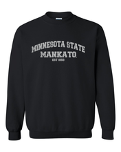 Load image into Gallery viewer, Minnesota State Mankato Est 1868 Crewneck Sweatshirt - Black