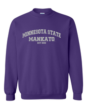 Load image into Gallery viewer, Minnesota State Mankato Est 1868 Crewneck Sweatshirt - Purple