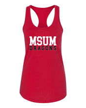 Load image into Gallery viewer, Minnesota State Moorhead Dragons Ladies Racerback Tank Top - Red