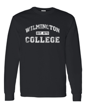 Load image into Gallery viewer, Wilmington College Est 1870 Long Sleeve T-Shirt - Black