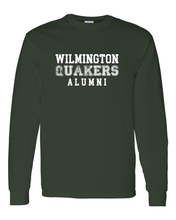 Load image into Gallery viewer, Wilmington Quakers Alumni Long Sleeve T-Shirt - Forest Green