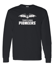 Load image into Gallery viewer, Transylvania Pioneers Full Logo One Color Long Sleeve Shirt - Black