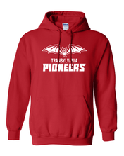 Load image into Gallery viewer, Transylvania Pioneers Full Logo One Color Hooded Sweatshirt - Red