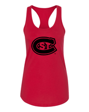 Load image into Gallery viewer, St Cloud State Black C Ladies Tank Top - Red