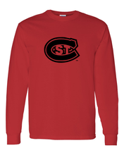Load image into Gallery viewer, St Cloud State Black C Long Sleeve T-Shirt - Red
