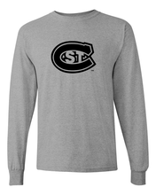 Load image into Gallery viewer, St Cloud State Black C Long Sleeve T-Shirt - Sport Grey