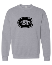 Load image into Gallery viewer, St Cloud State Black C Crewneck Sweatshirt - Sport Grey
