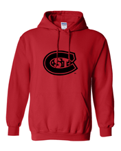 Load image into Gallery viewer, St Cloud State Black C Hooded Sweatshirt - Red