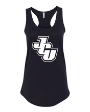 Load image into Gallery viewer, John Carroll White JCU Ladies Racerback Tank - Black