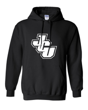Load image into Gallery viewer, John Carroll White JCU Hooded Sweatshirt - Black