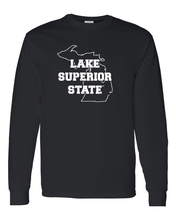 Load image into Gallery viewer, Lake Superior State Long Sleeve T-Shirt - Black