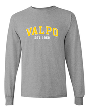 Load image into Gallery viewer, Valparaiso Valpo Est 1859 Long Sleeve T-Shirt - Sport Grey