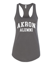 Load image into Gallery viewer, University of Akron Alumni Ladies Tank Top - Dark Grey