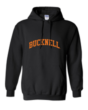 Load image into Gallery viewer, Bucknell University Orange Bucknell Hooded Sweatshirt - Black