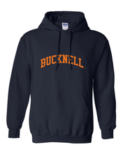 Load image into Gallery viewer, Bucknell University Orange Bucknell Hooded Sweatshirt - Navy