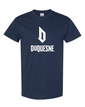 Load image into Gallery viewer, Duquesne University Stacked T-Shirt - Navy