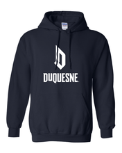 Load image into Gallery viewer, Duquesne University Stacked Hooded Sweatshirt - Navy